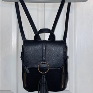 Small black backpack purse